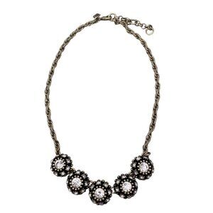 Banana Republic Vintage Floral Crystal Collar Necklace 18 to 29 Inches